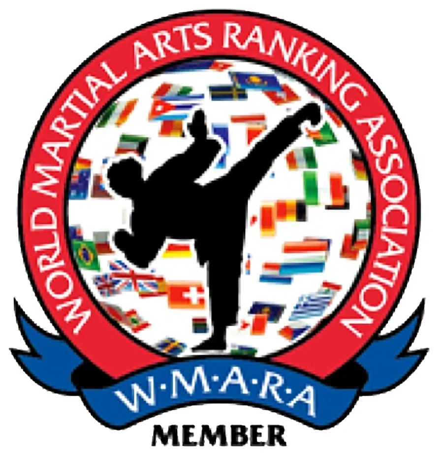 Silhouette kicking inside WMARA emblem