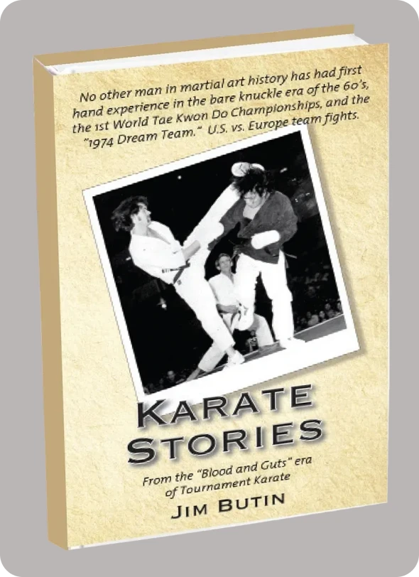 Karate book cover with action photo